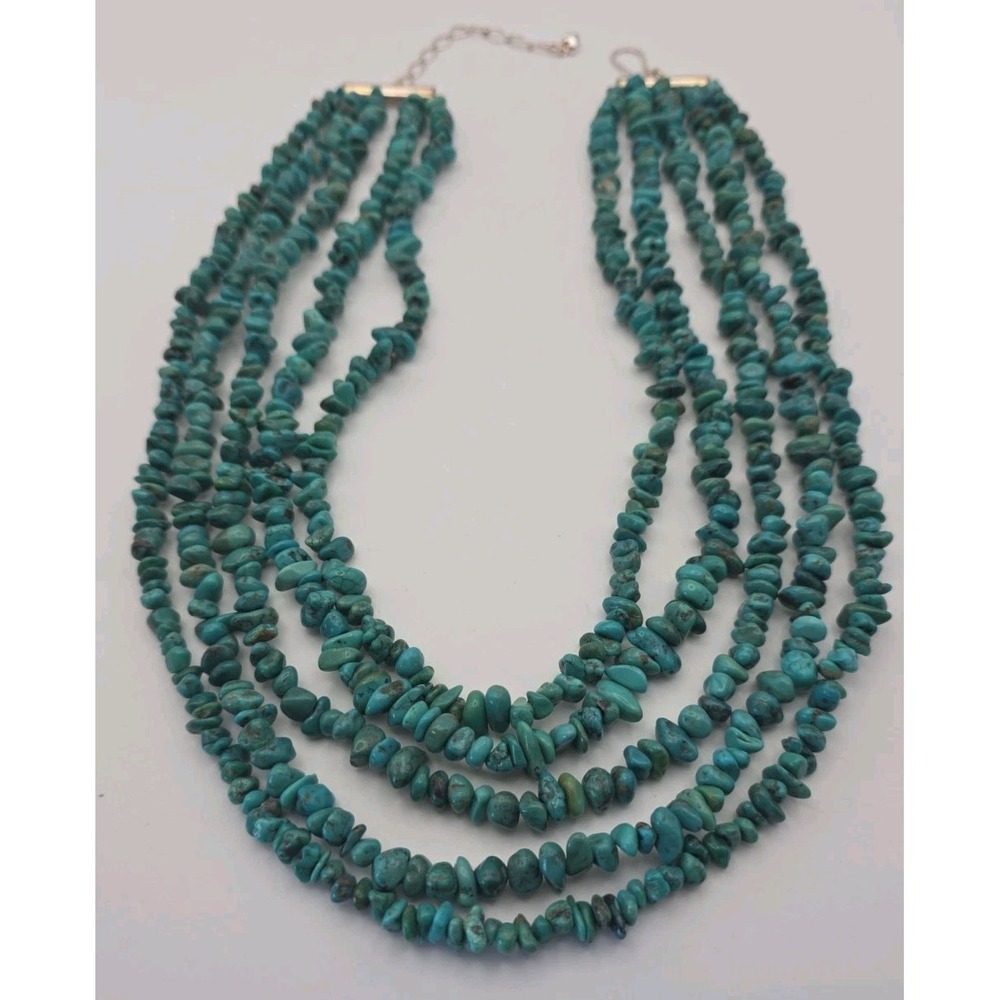 Desert Rose Trading Jay King 5 Strand Turquoise Bead Adjustable 925 Necklace